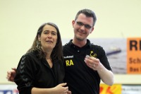 Handball - Damen Oberliga HH-SH - Lauenburger SV (schwarz) - links TorwartTrainerin Anja Lattki und rechts Trainer Rolf Ahrenbog - vs THW Kiel (weiss) - nix - 14.04.2012 Sa